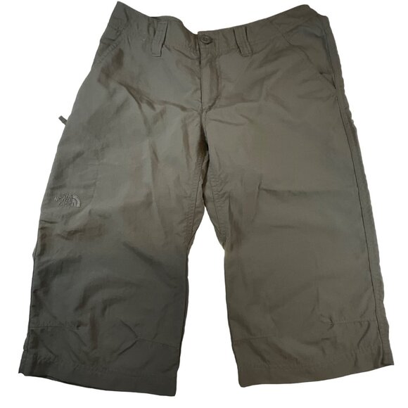 North Face Taupe/Light Olive‎ Bermuda Shorts Women's 4 100% Nylon Light Weight - Picture 2 of 9
